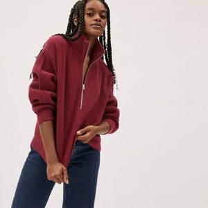 Everlane Sweaters Everlane Felted Merino Halfzip Sweater